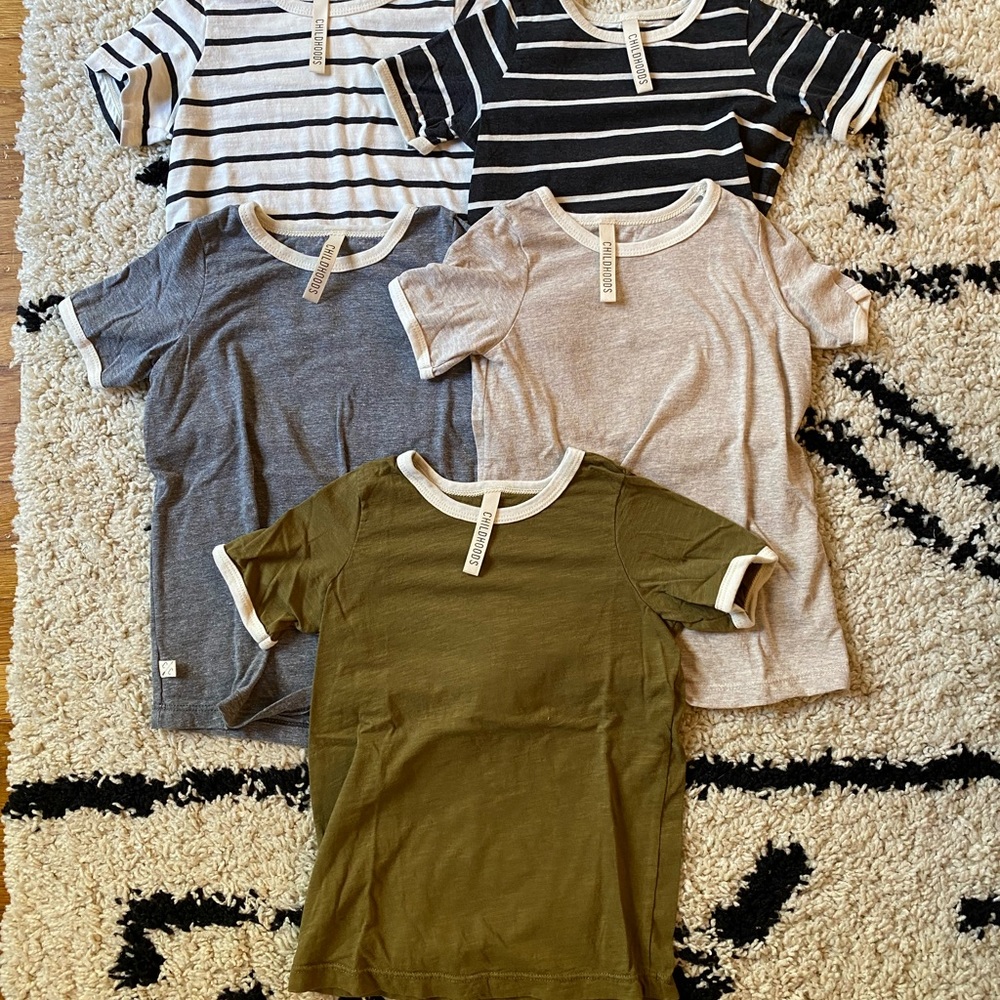 Childhoods Clothing ringer t shirts, size 6/7